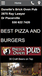 Mobile Screenshot of danettesbrickovenpub.com